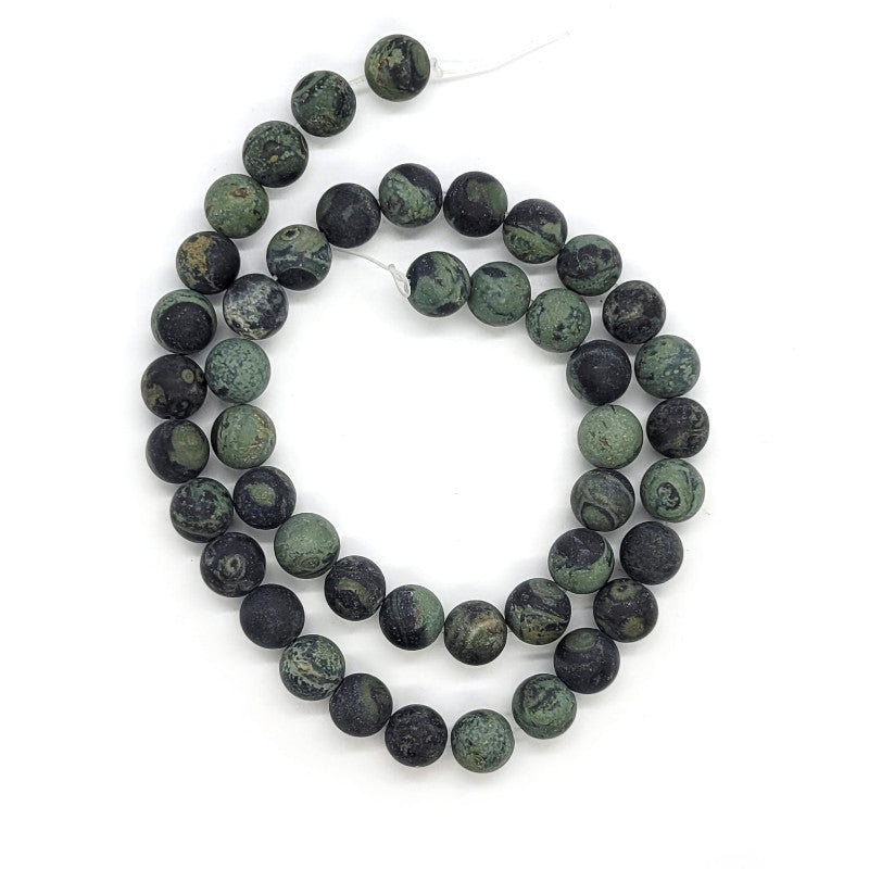 Kambaba Jasper Matte 8mm Round Beads 