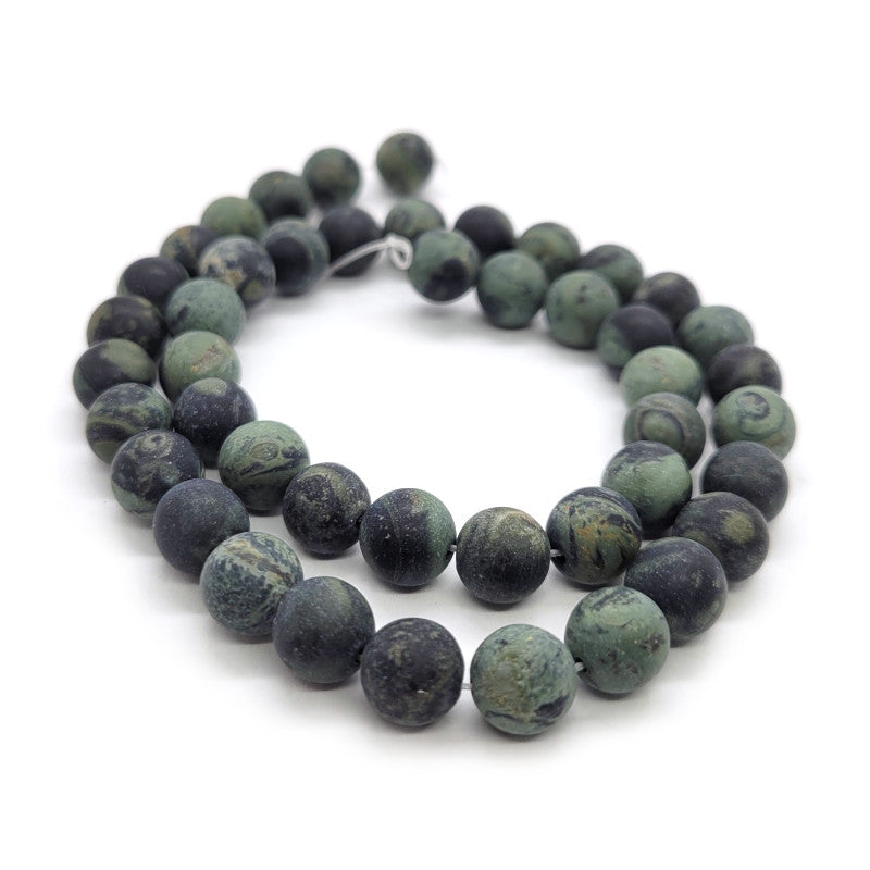 Kambaba Jasper Matte 8mm Round Beads 