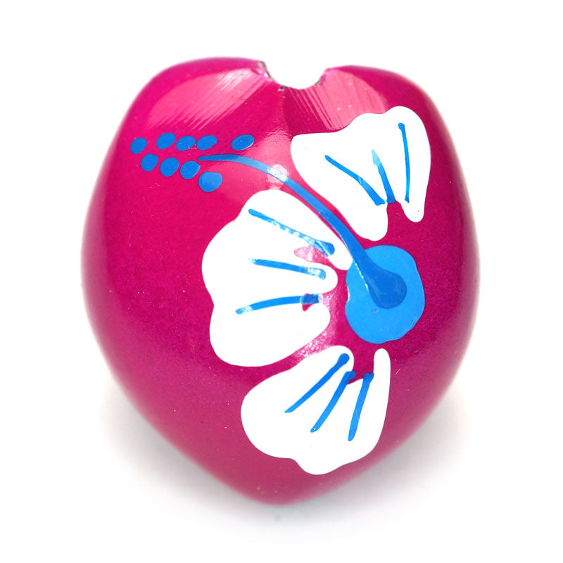 Kukui Nut Fuschia With Flower (Pack 4)