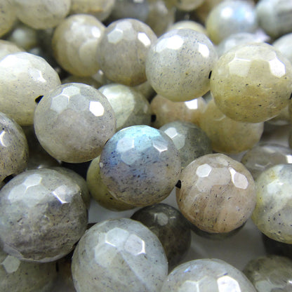 Labradorite 10mm Faceted Round Beads