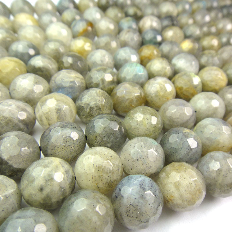 Labradorite 10mm Faceted Round Beads