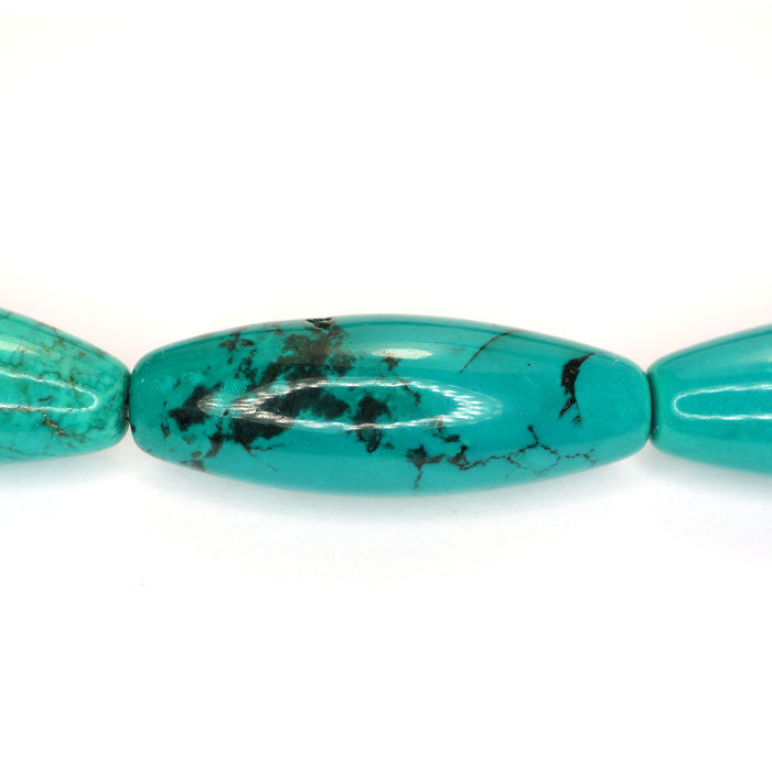 Stabilised Turquoise Large Rice Beads