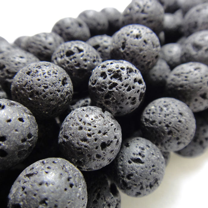 Lava Rock 10mm Round Beads