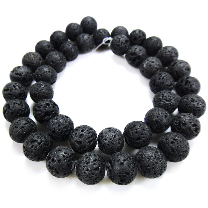 Lava Rock 10mm Round Beads