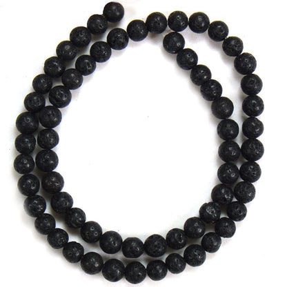 Lava Rock 6mm Round Beads