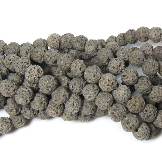 Dyed GreyLava Rock Beads 6mm 