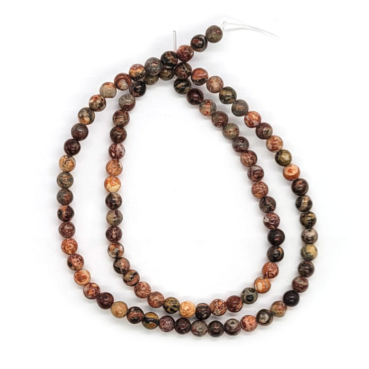 Leopardskin Jasper 4mm Round Beads