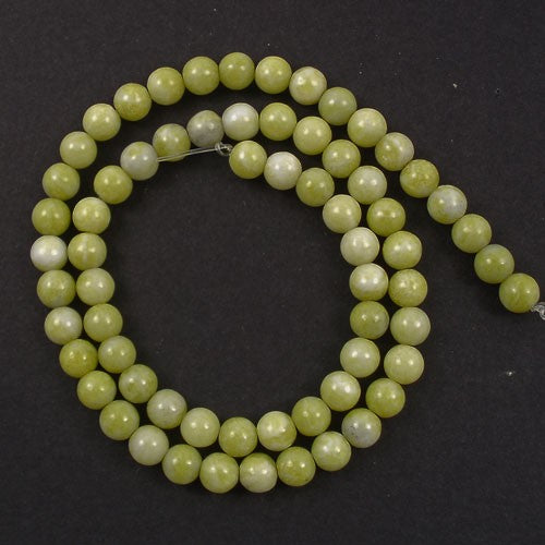 Natural Lemon Jasper 6mm Round Beads