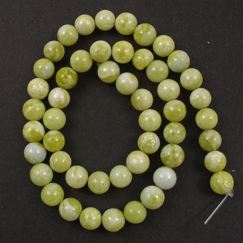 Natural Lemon Jasper 8mm Round Beads