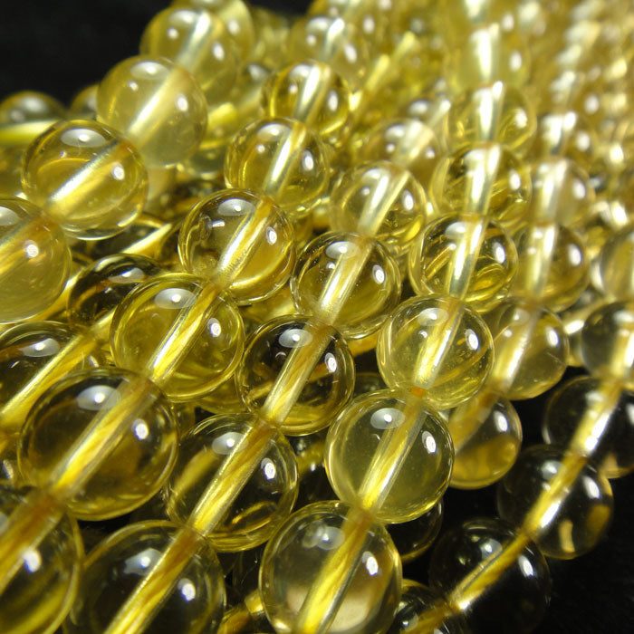 Lemon Quartz 8mm Round Beads 