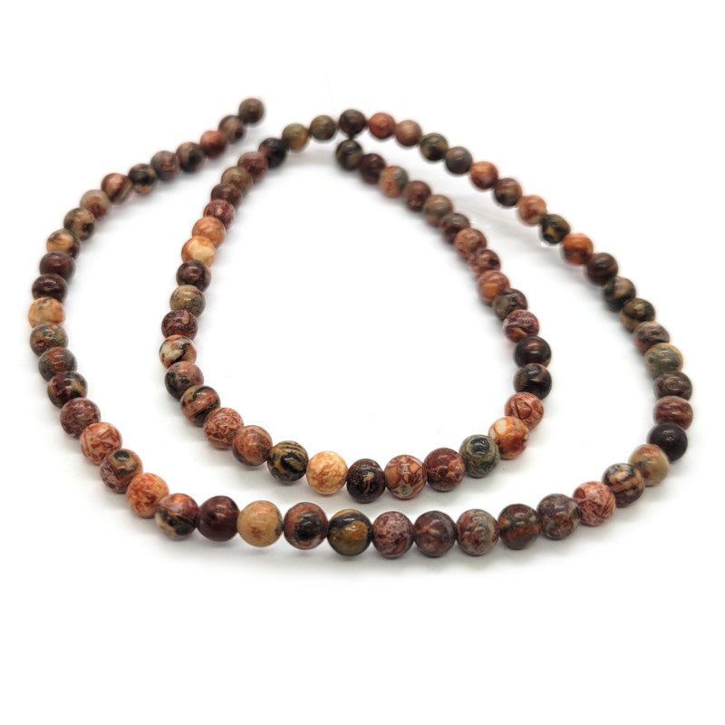 Leopardskin Jasper 4mm Round Beads