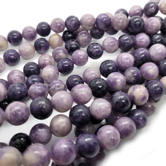 Lepidolite 10mm Round Bead