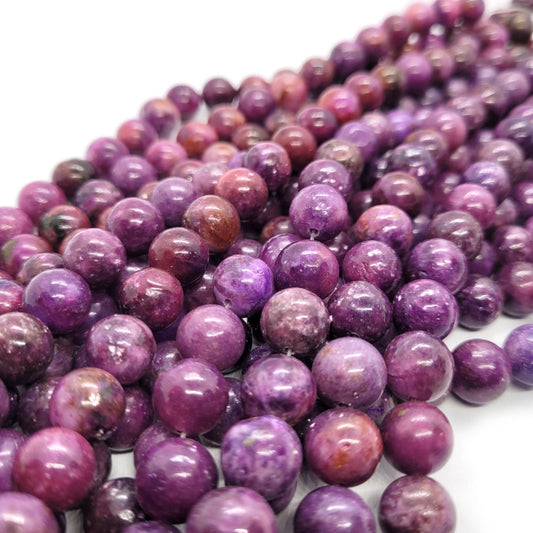 Lepidolite 10mm Round Beads