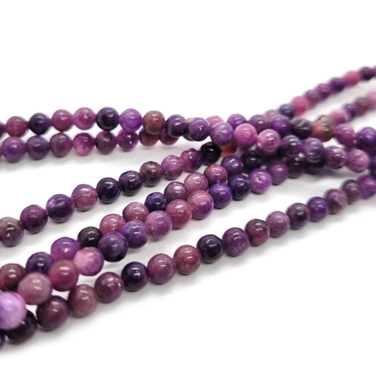 Lepidolite 4mm Round Beads