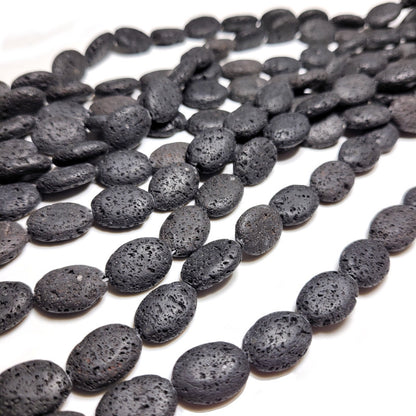 Lava Rock Oval Beads