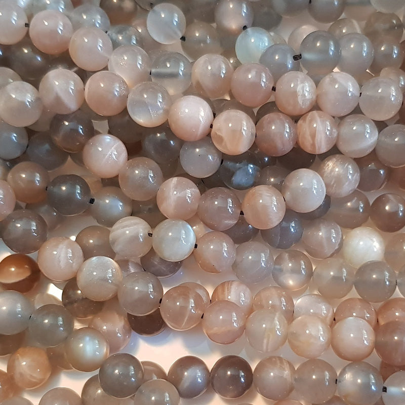 Multicolour Moonstone 8mm Round Beads