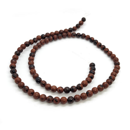 Mahogany Obsidian 4mm Round Beads 