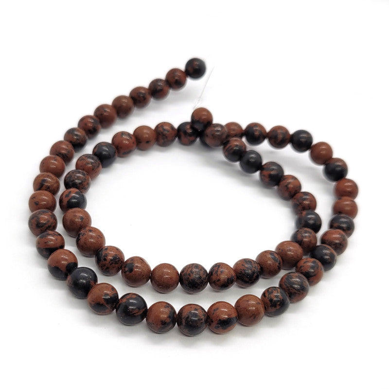 Mahogany Obsidian 6mm Round Beads