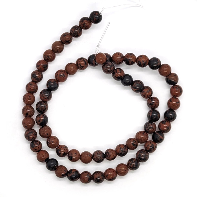 Mahogany Obsidian 6mm Round Beads