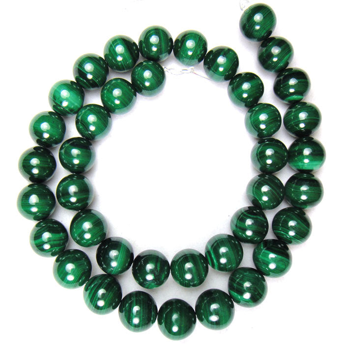 Malachite 10mm Round Beads