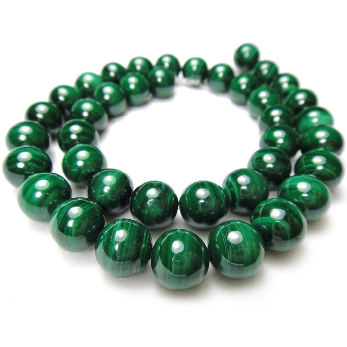 Malachite 10mm Round Beads