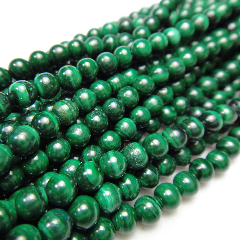 Malachite 4mm Round Beads