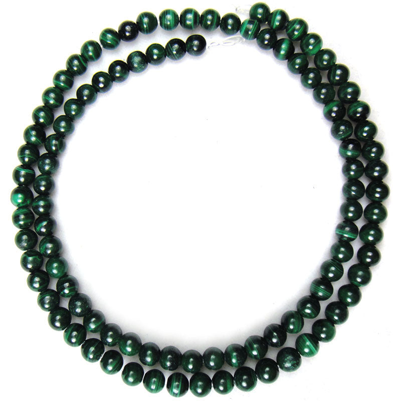 Malachite 4mm Round Beads