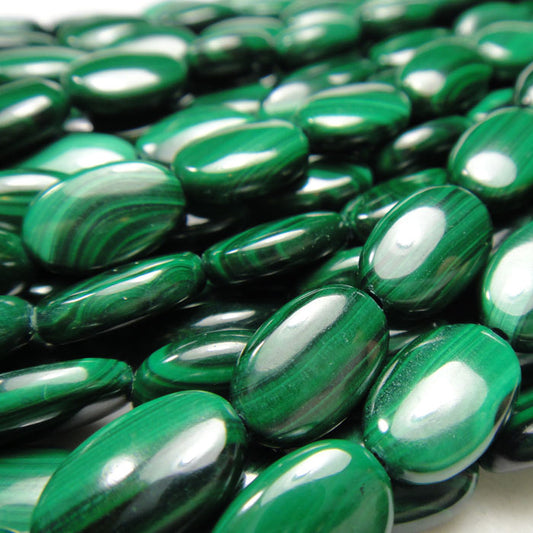 Malachite 13x18mm Oval Beads