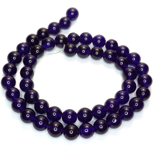 Malay Jade Amethyst 8mm Round Beads