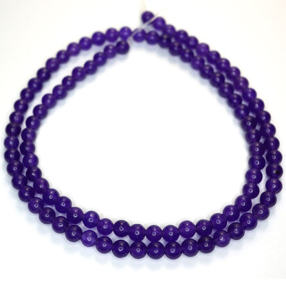 Malay Jade Amethyst 4mm Round Beads