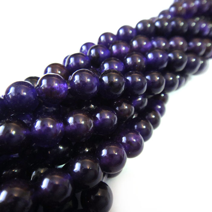 Malay Jade Amethyst 6mm Round Beads 