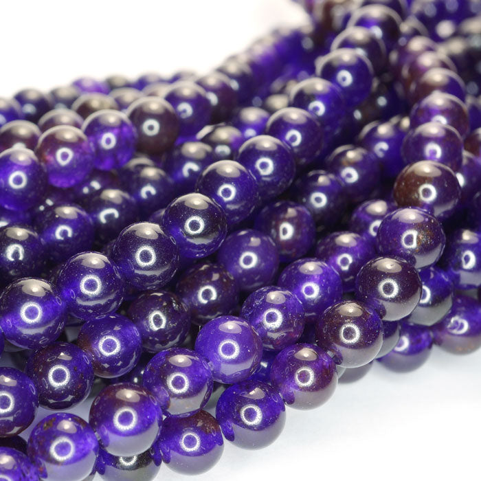 Malay Jade Amethyst 6mm Round Beads 