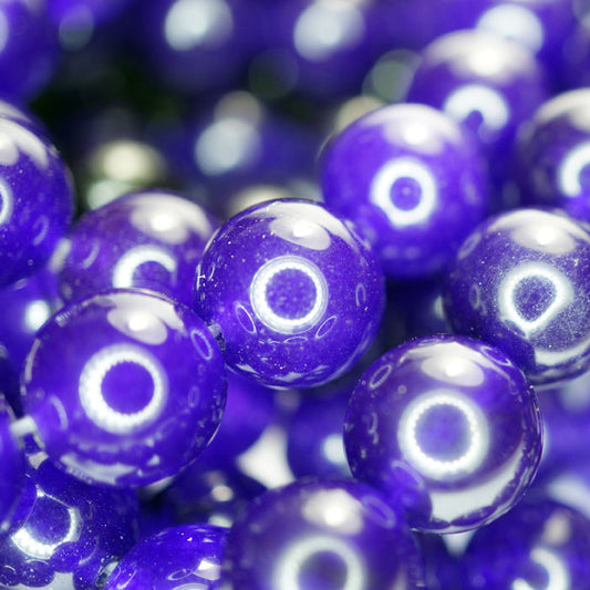 Malay Jade Amethyst 10mm Round Beads