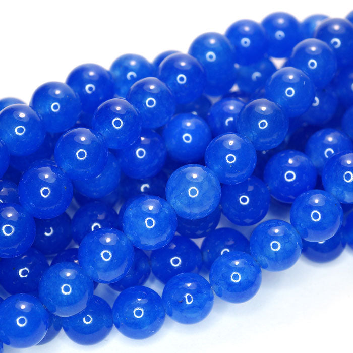 Malay Jade Blue 8mm Round Beads