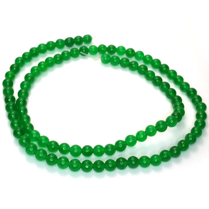 Malay Jade Emerald Green 4mm Round Beads