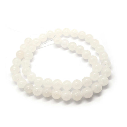 alay Jade Ghost White 8mm Round Beads