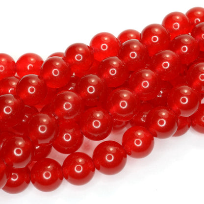 Malay Jade Red 8mm Round Beads