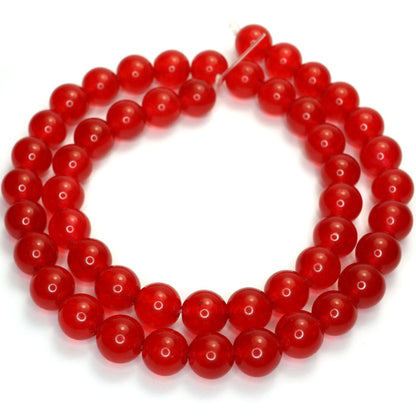 Malay Jade Red 8mm Round Beads