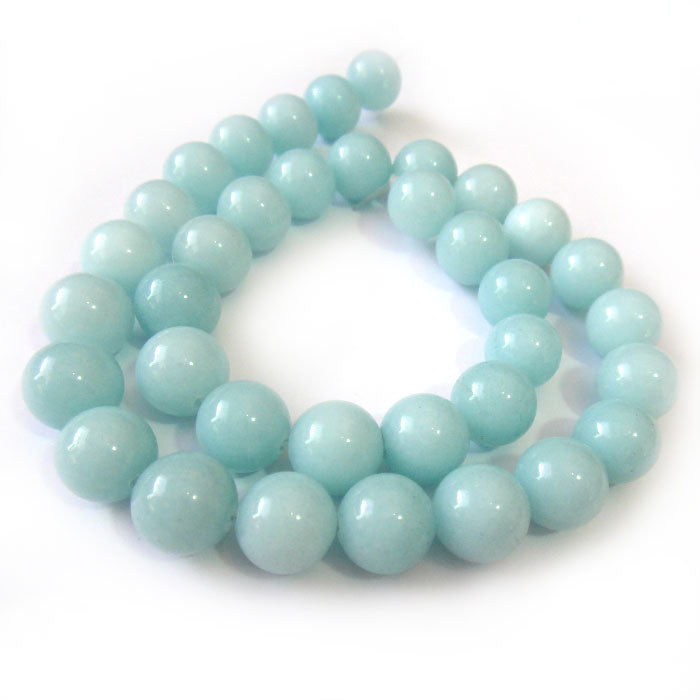 Malay Jade Turquoise 10mm Round Beads