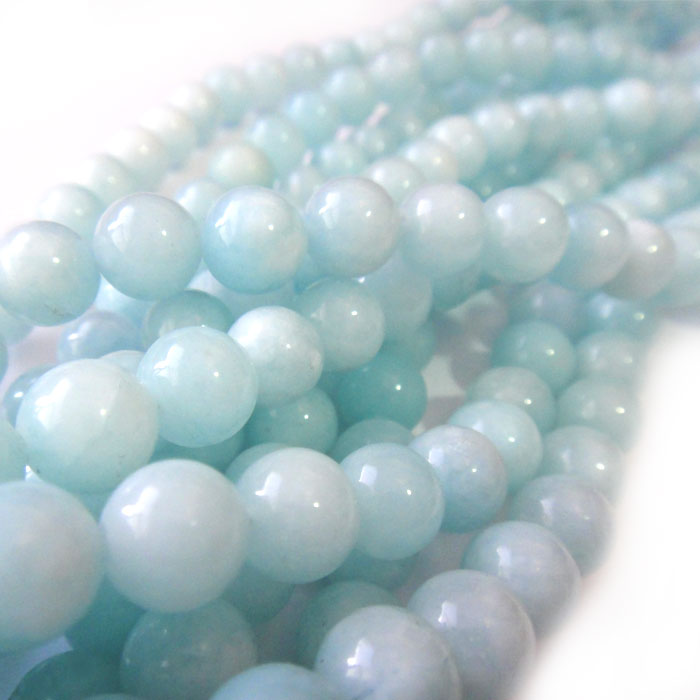 Malay Jade Turquoise 8mm Round Beads