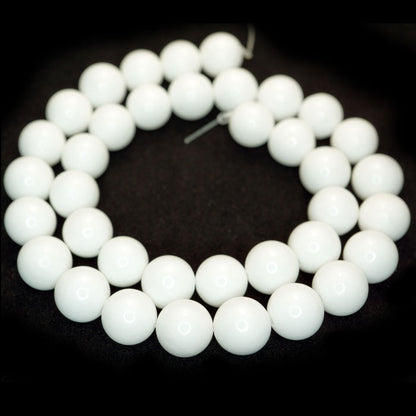 Malay Jade White 10mm Round Beads