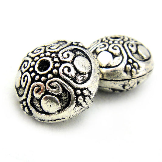 Tibetan Silver 16mm Saucer Beads