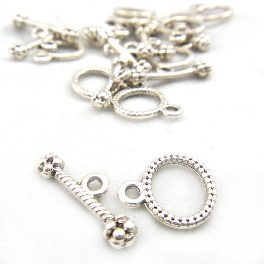 Tibetan Silver Small Oval Toggle Clasp