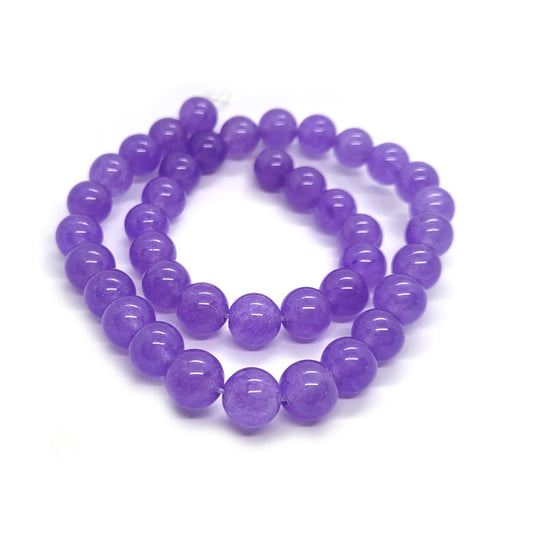 Malay Jade Purple 10mm Round Beads 