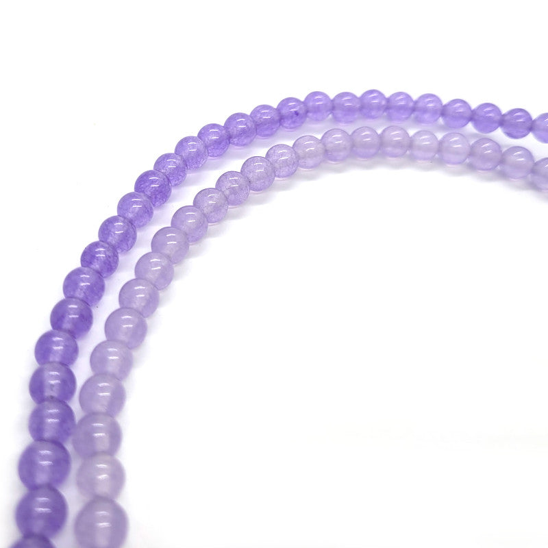 Malay Jade Purple 6mm Round Beads