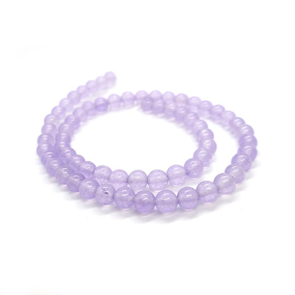 Malay Jade Purple 6mm Round Beads