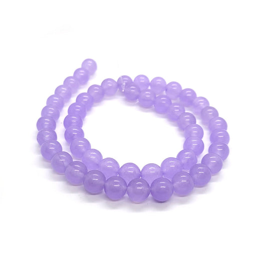 Malay Jade Purple 8mm Round Beads 