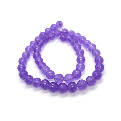 Malay Jade Purple 8mm Round Beads 