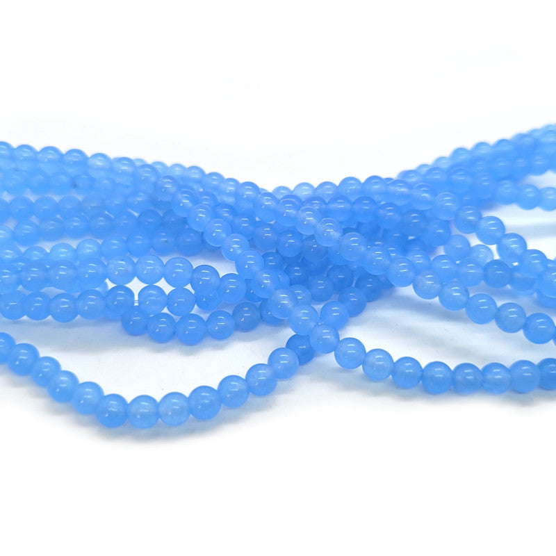 Malay Jade Light Blue 4mm Round Beads