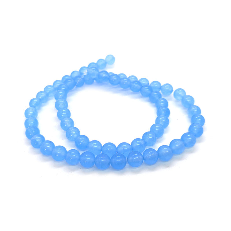 Malay Jade Light Blue 6mm Round Beads